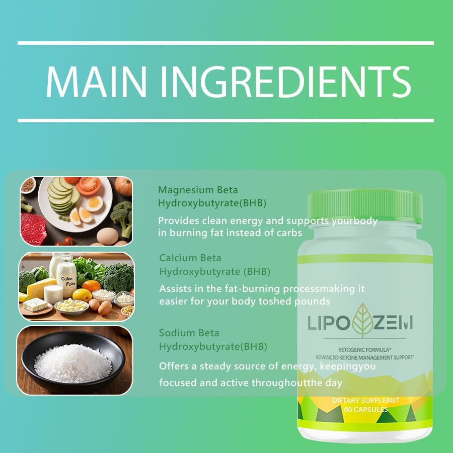 Lipozem Advanced Formula Supplement with Natural Ingredients - 2 Pack of 60 Capsules