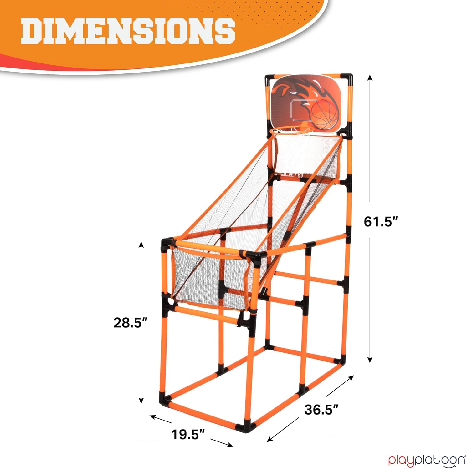 62 Inch Tall Kids Basketball Hoop - Indoor Arcade Games for 4-12 Year Olds - Perfect for Game Room or Backyard - Includes 4 Balls and Pump