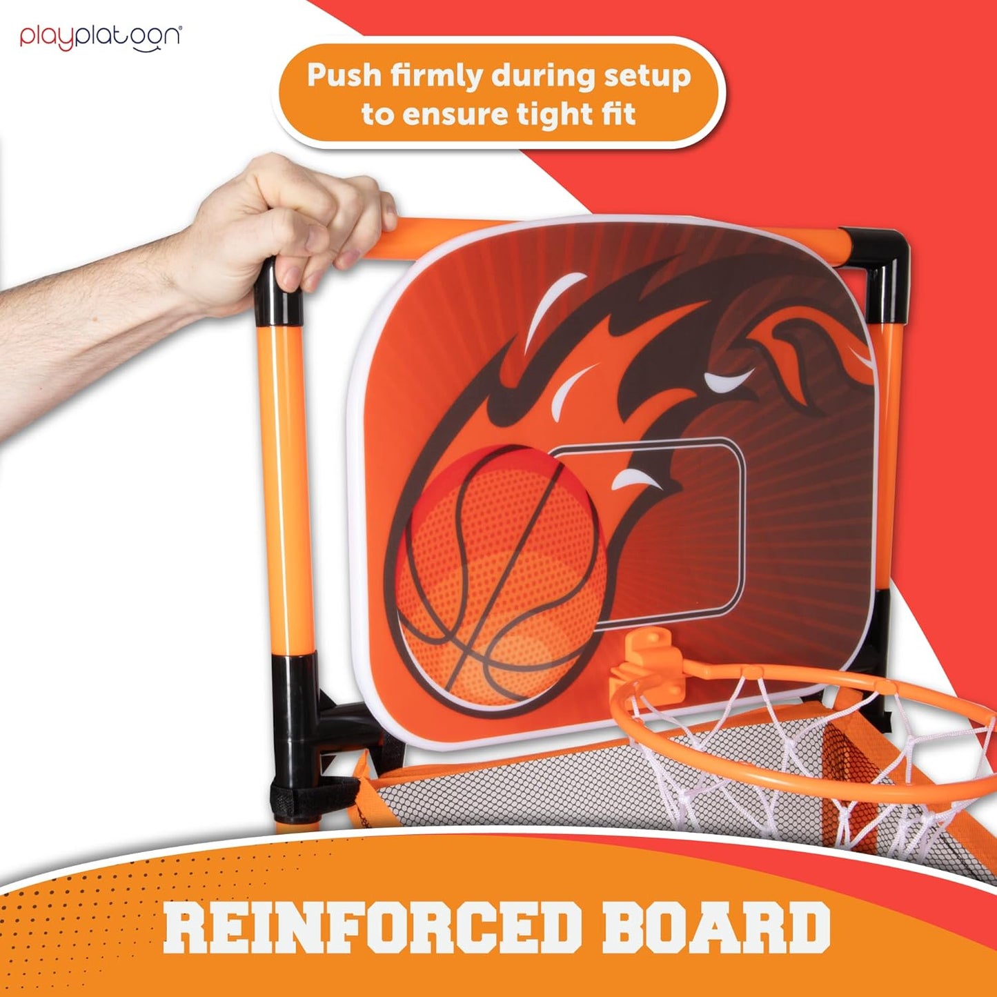 62 Inch Tall Kids Basketball Hoop - Indoor Arcade Games for 4-12 Year Olds - Perfect for Game Room or Backyard - Includes 4 Balls and Pump