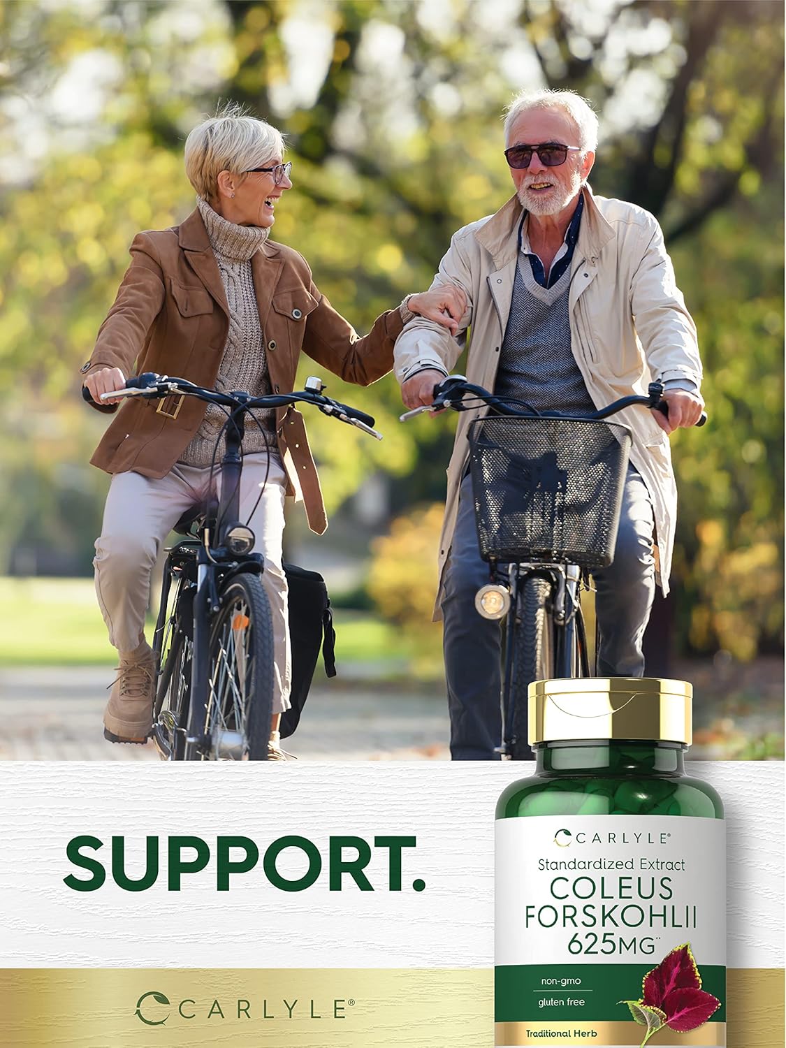 625mg Carlyle Coleus Forskohlii Capsules - 100 Count | Non-GMO & Gluten Free Forskolin Supplement