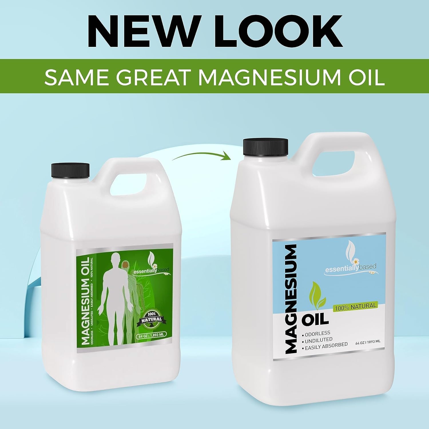 64oz Pure Magnesium Oil Spray - Topical Magnesium for Better Sleep - Extra Strength, Less Sting & Itch - 100% Natural & Organic - Made in USA