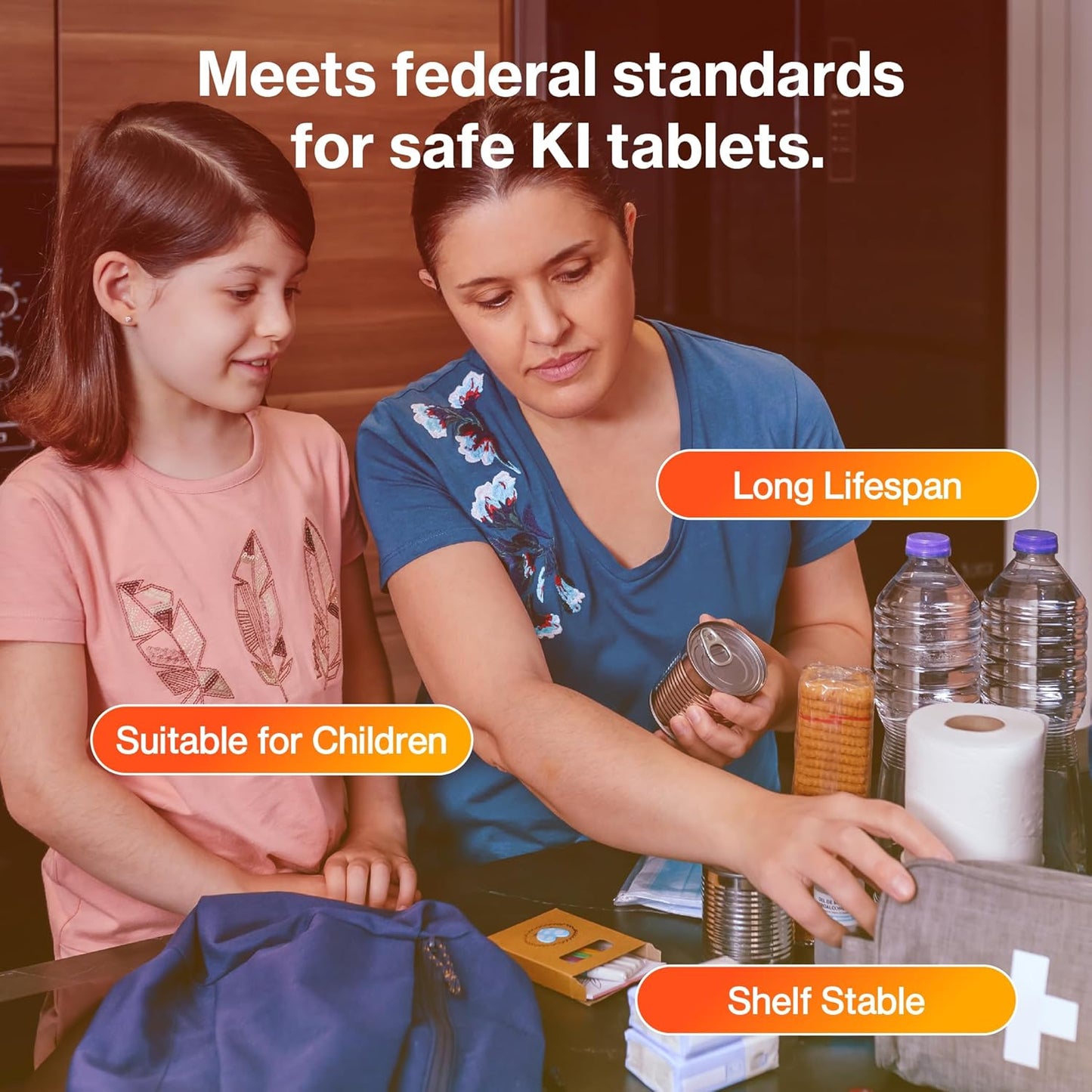 65mg Potassium Iodide Thyroid Protection Tablets - 120 Pack for Nuclear Radiation Exposure