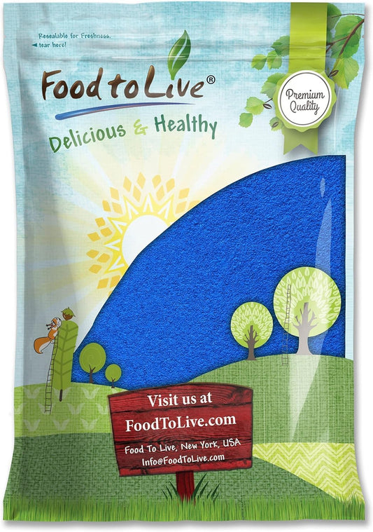 6lb Blue Spirulina Powder - Raw Blue-Green Algae Extract, Kosher & Vegan, Non-Irradiated, High in Phycocyanin, Ideal for Juices, Smoothies, Shakes, and Food Coloring