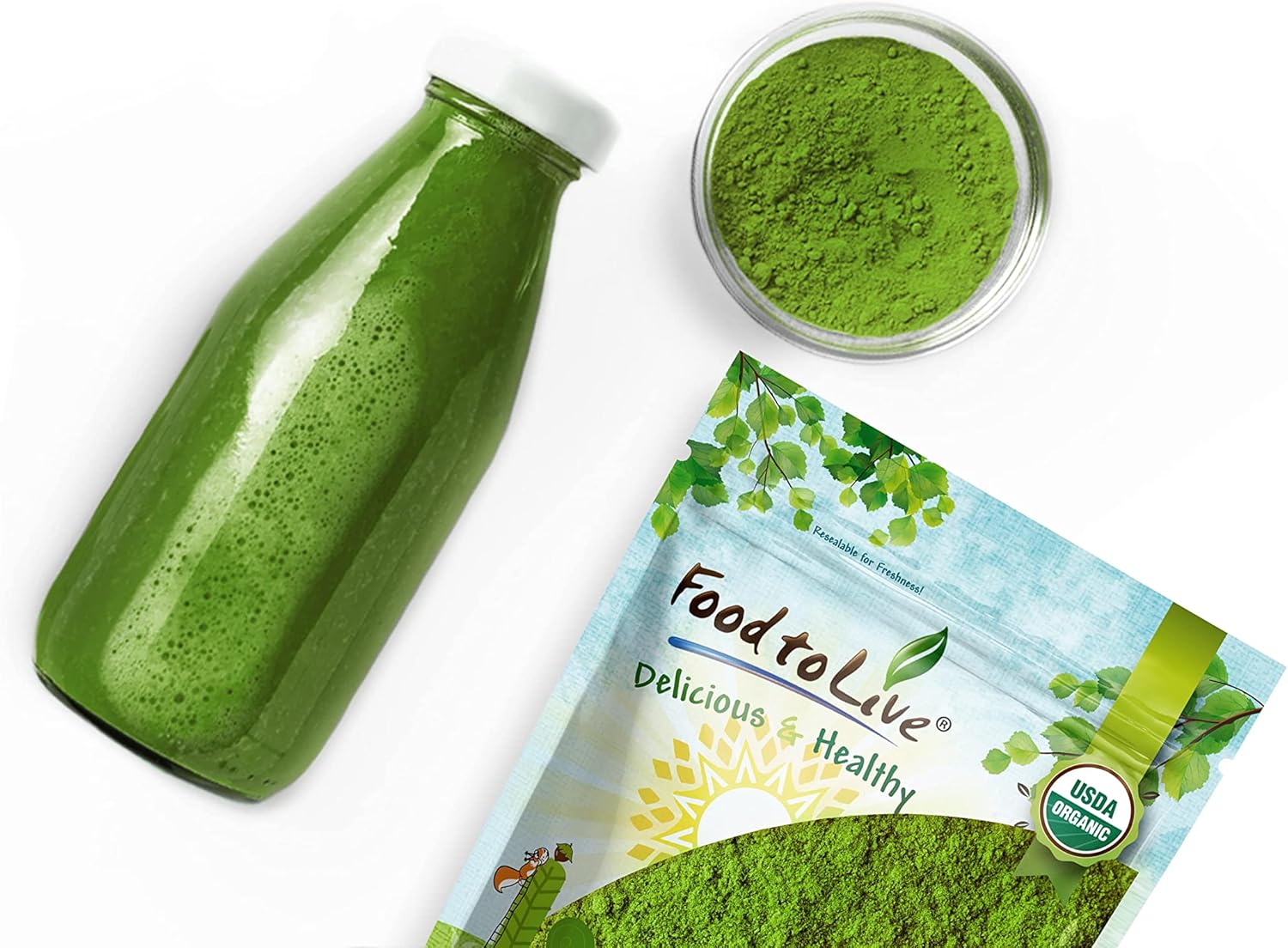 6lb Organic SuperGreens Powder Blend - Kale, Moringa, Spirulina, Wheatgrass - Non-GMO, Vegan, Antioxidant Rich - Juices, Smoothies, Baking