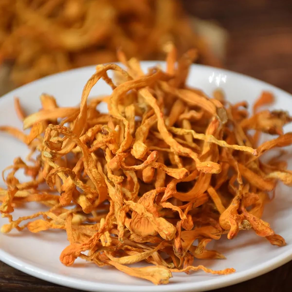 6oz QIANPINHUI Cordyceps Flower Whole Dried Mushroom - Boosts Energy, Reduces Fatigue for Cooking/Tea