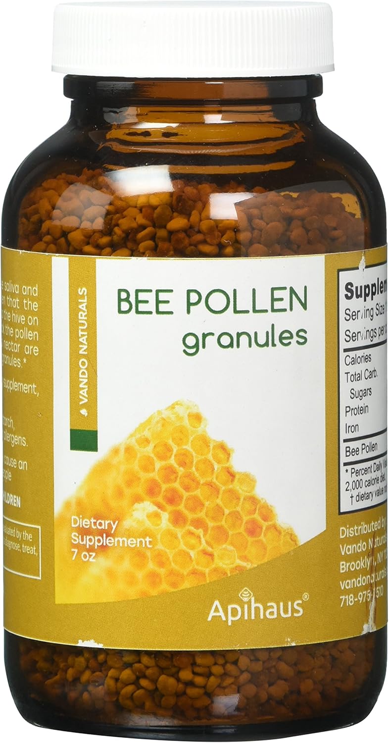 7 Ounce Apihaus Bee Pollen Granules - Natural Superfood Supplement