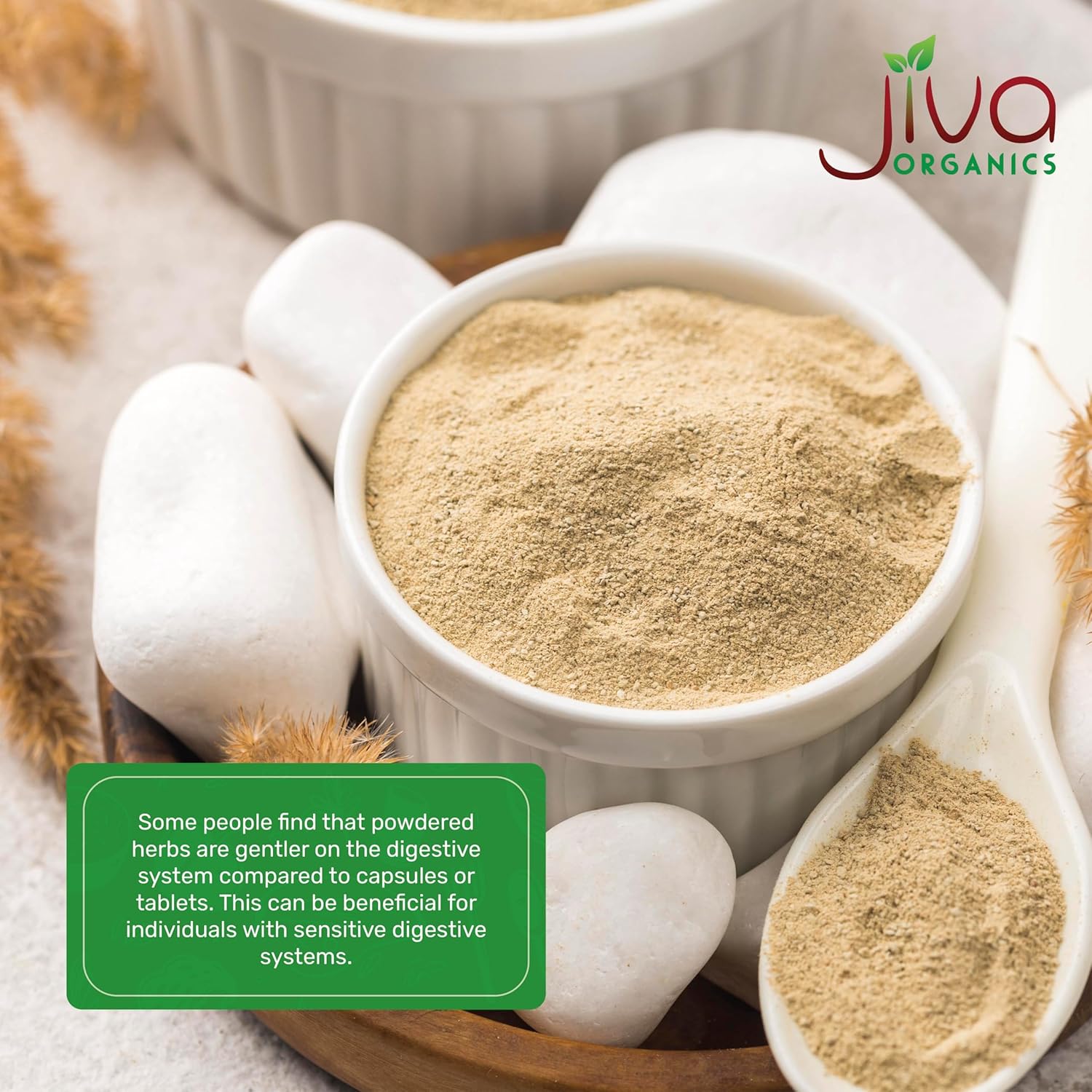 7 oz Bag of Jiva Organics Gokshura Powder - Pure Indian Tribulus, Non-GMO Full Spectrum