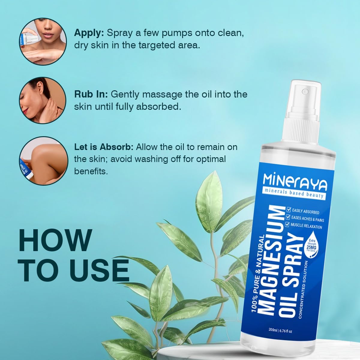 7 oz Extra Strength Organic Magnesium Oil Spray for Feet - Promotes Muscle Recovery and Sound Sleep