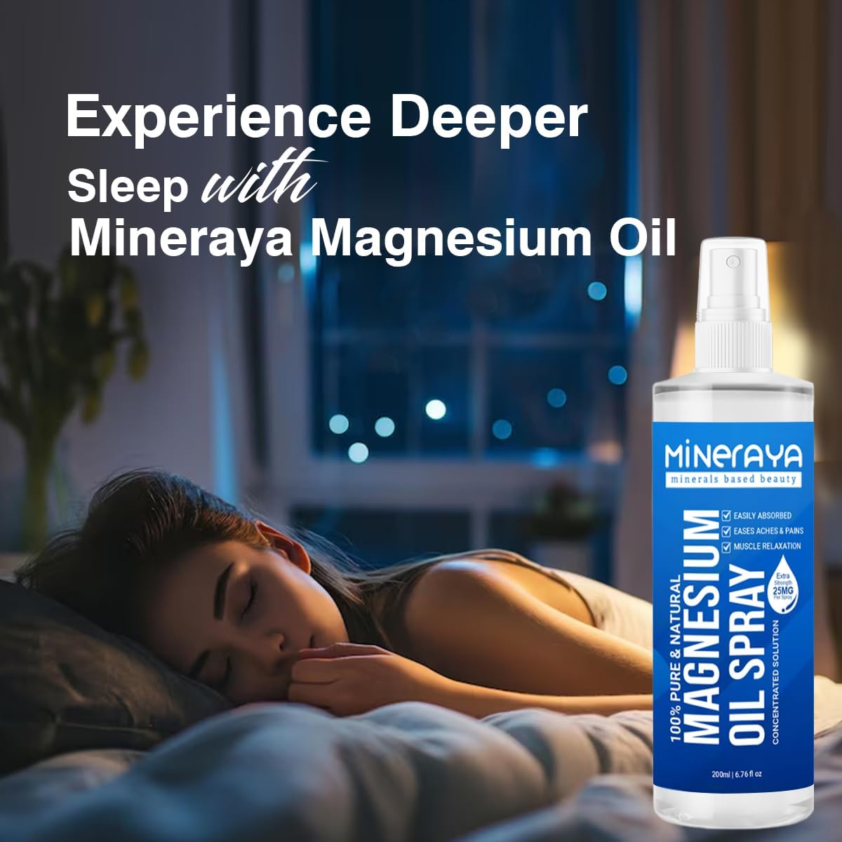7 oz Extra Strength Organic Magnesium Oil Spray for Feet - Promotes Muscle Recovery and Sound Sleep
