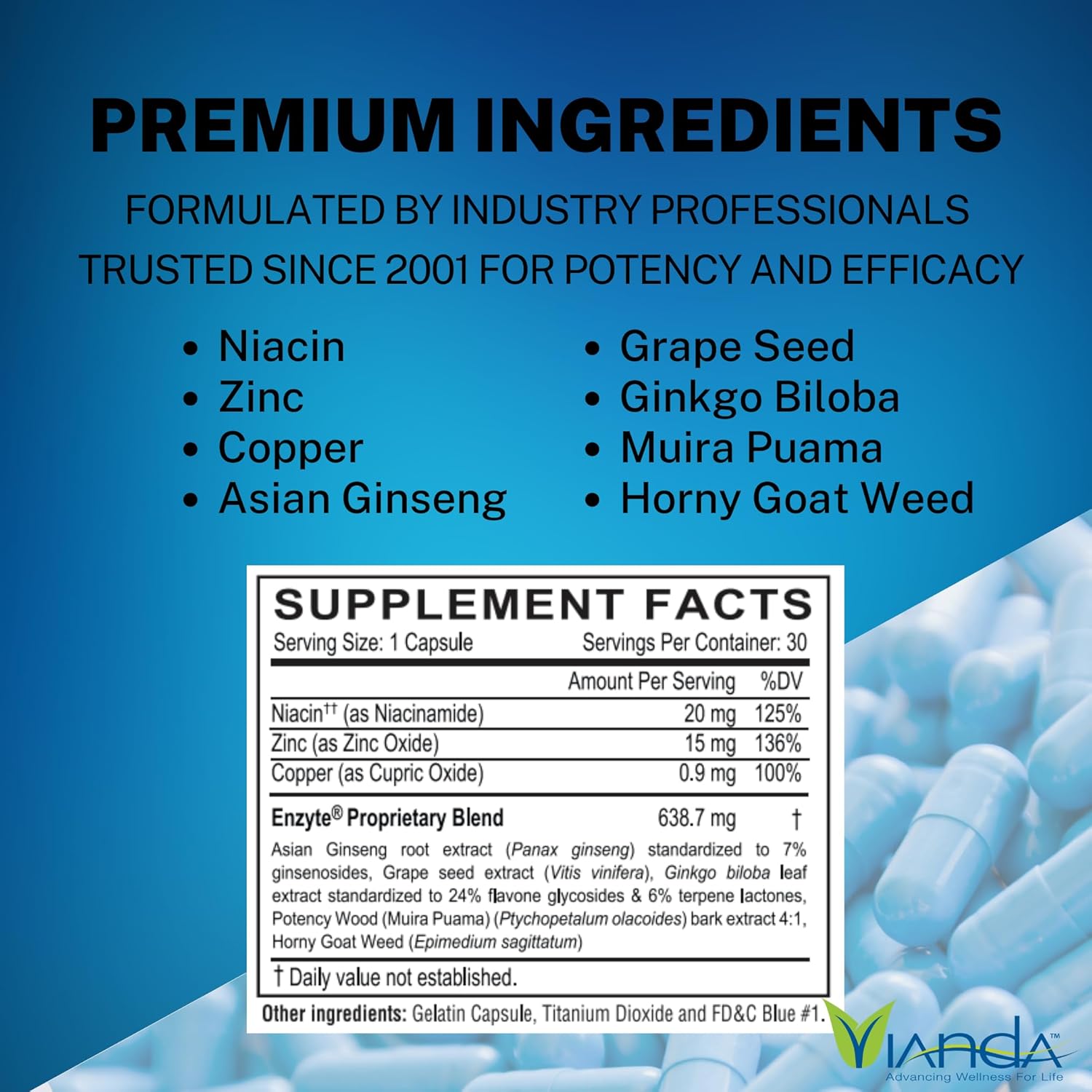 7-Pack Enzyte® Natural Male Enhancement Bundle for Enhanced Quality and Stamina with Asian Ginseng, Ginkgo Biloba, Grape Seed Extract, and Horny Goat Weed