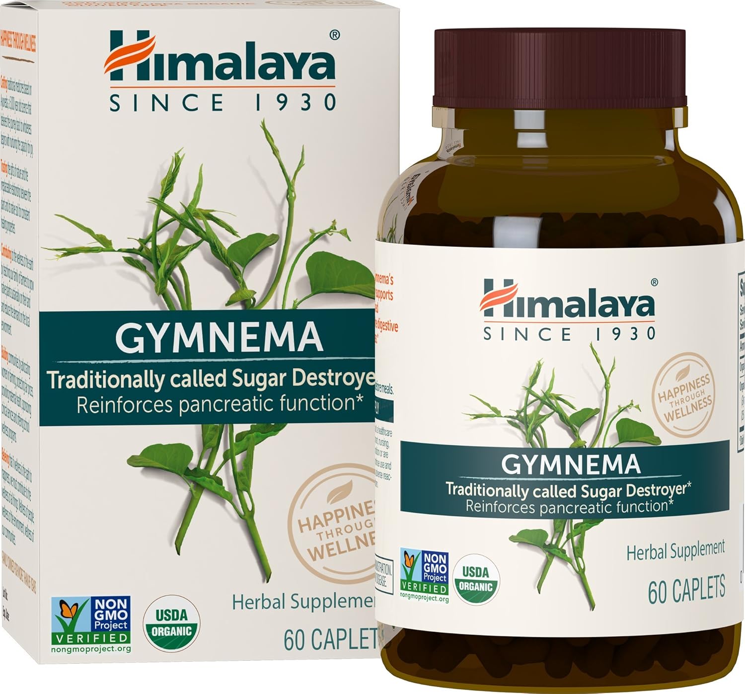 700 mg Himalaya Organic Gymnema Sylvestre Caplets - 60 Count - 1 Month Supply