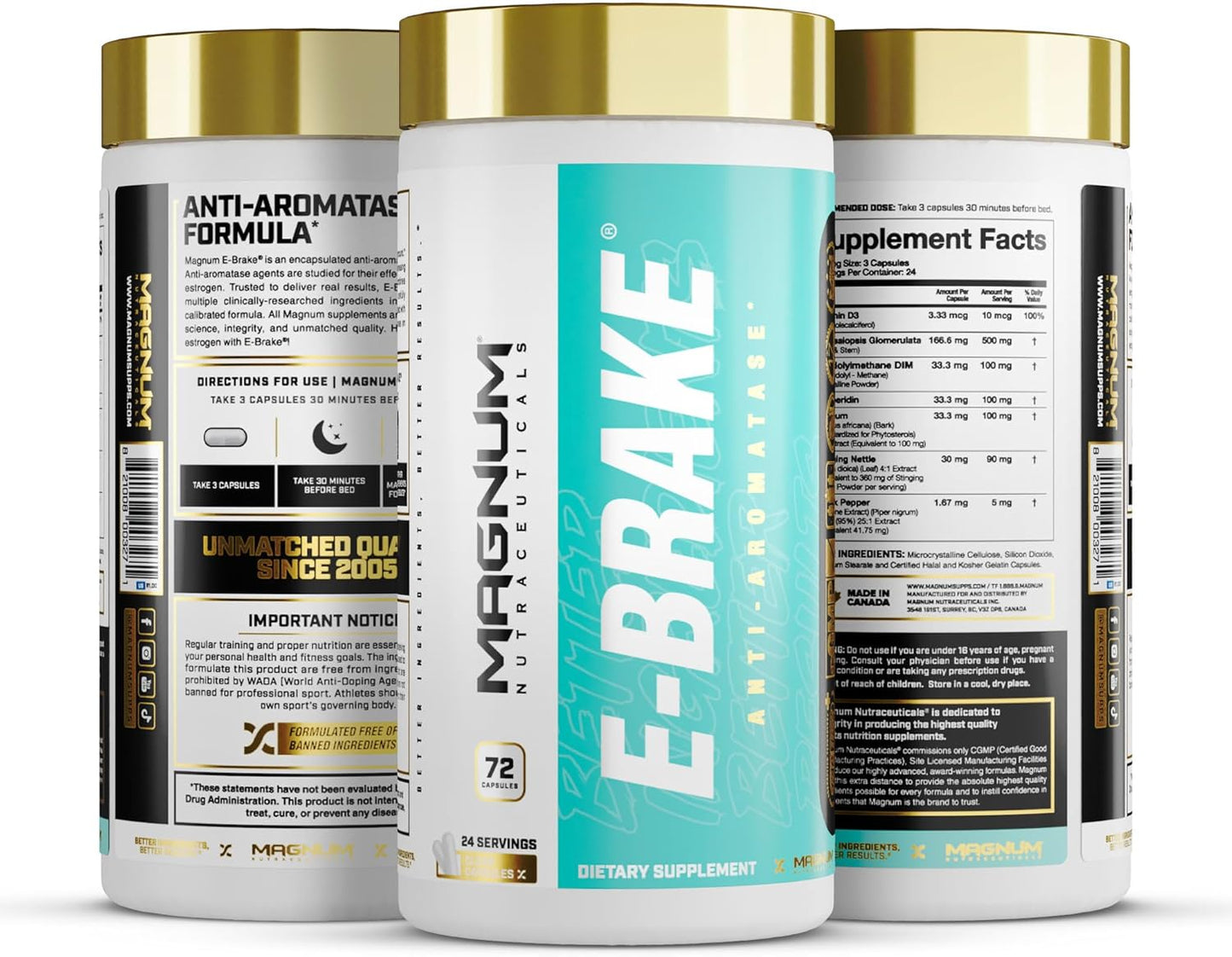 72-Count Magnum Nutraceuticals E-Brake Vitality Capsules for Stress Relief