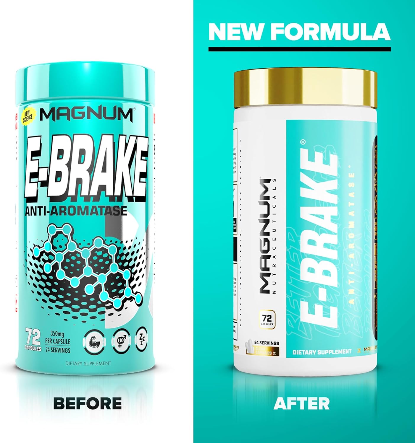 72-Count Magnum Nutraceuticals E-Brake Vitality Capsules for Stress Relief