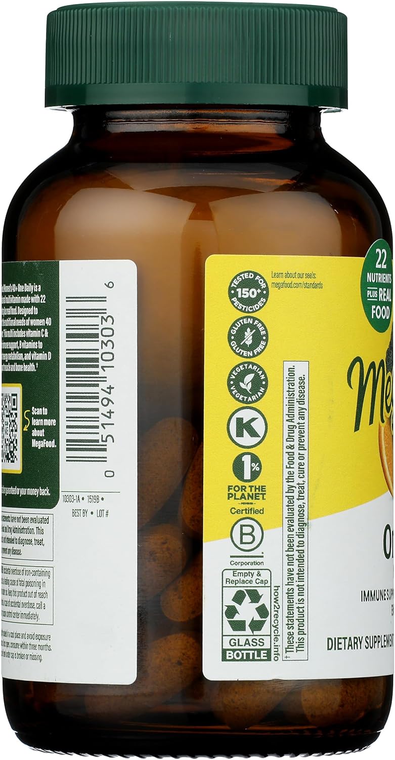 72 CT MEGAFOOD Women's 40+ One Daily Multivitamin Tablets for Daily Wellness