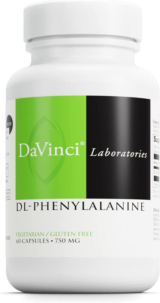 750mg DL-Phenylalanine Amino Acid Supplement for Comfort & Balance - Gluten-Free - 60 Veg Capsules