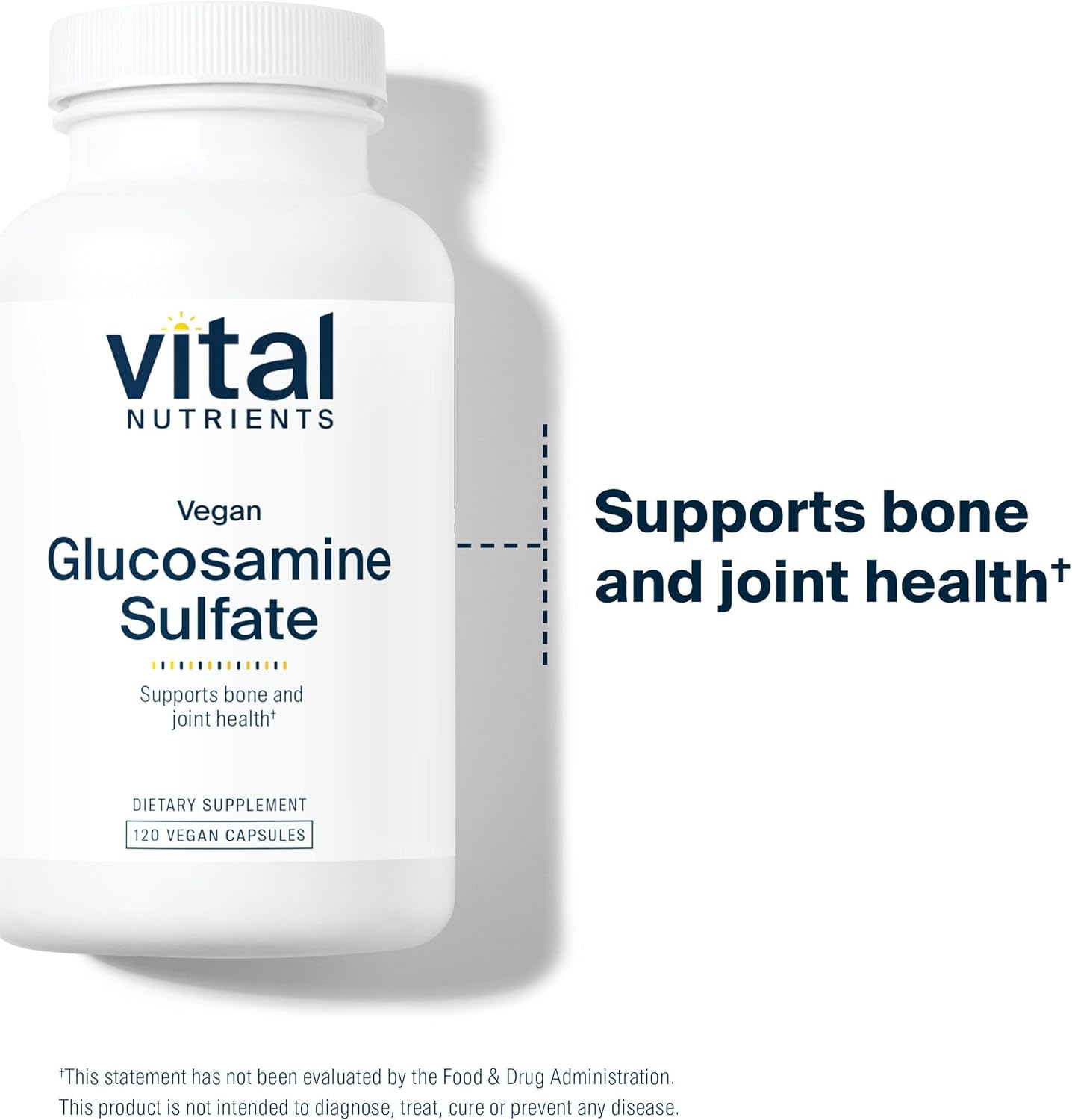750mg Vegan Glucosamine Sulfate Capsules for Healthy Joints | Plant-Based Joint Support Supplement | Non-GMO & Gluten-Free | 60 Veg Caps