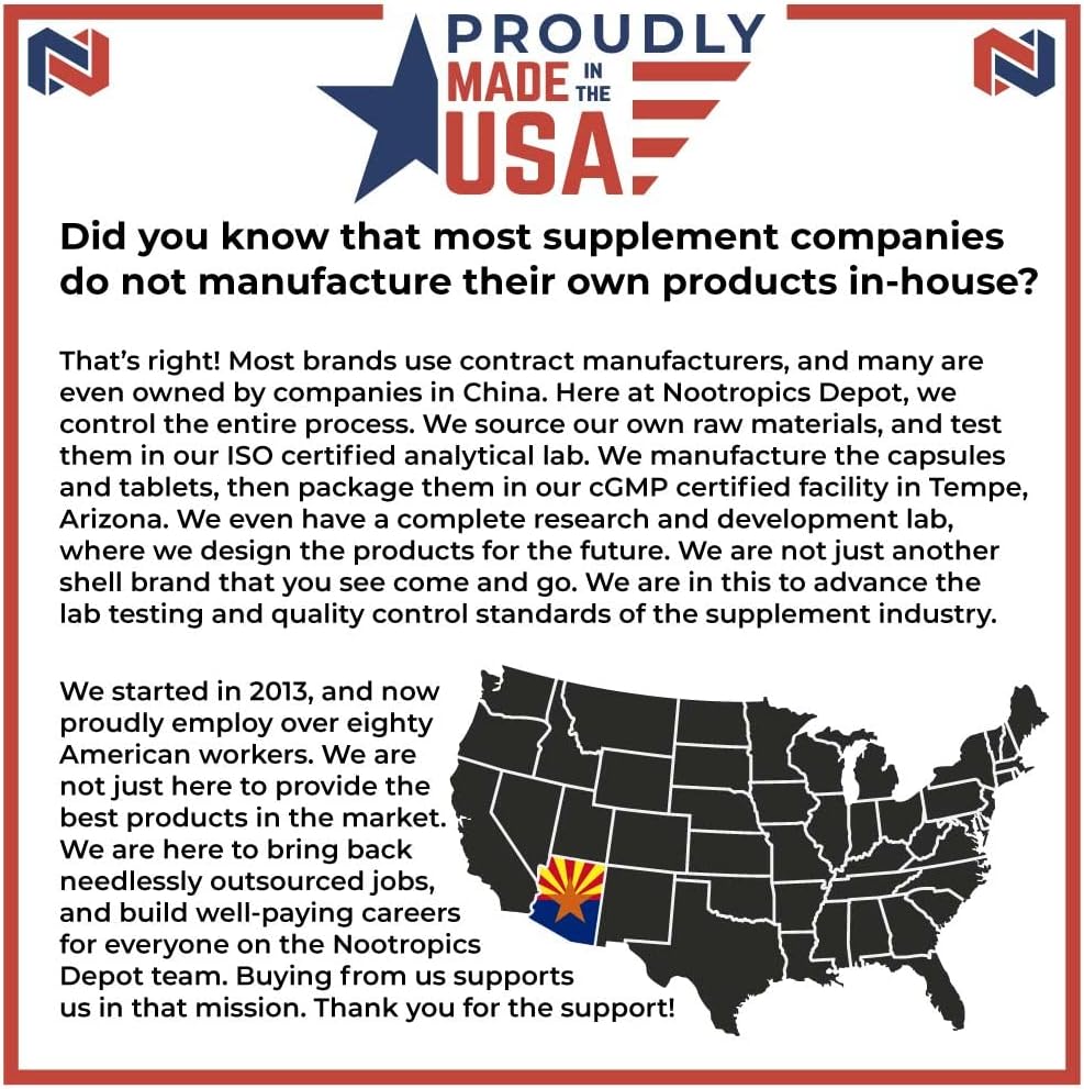 7,8-Dihydroxyflavone Capsules 25mg - 60 Count | Brain Booster for Cognitive Function and Health