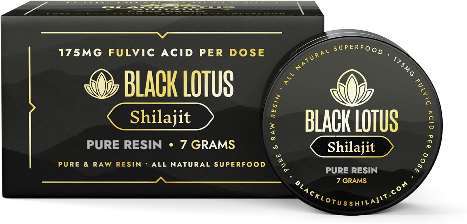 7g Black Lotus Pure Shilajit Resin: 100% Natural Superfood with Amino Acids, Fulvic Acid, Trace Minerals - Immune Support & Energy Boost for Men & Women