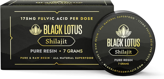 7g Black Lotus Pure Shilajit Resin: 100% Natural Superfood with Amino Acids, Fulvic Acid, Trace Minerals - Immune Support & Energy Boost for Men & Women