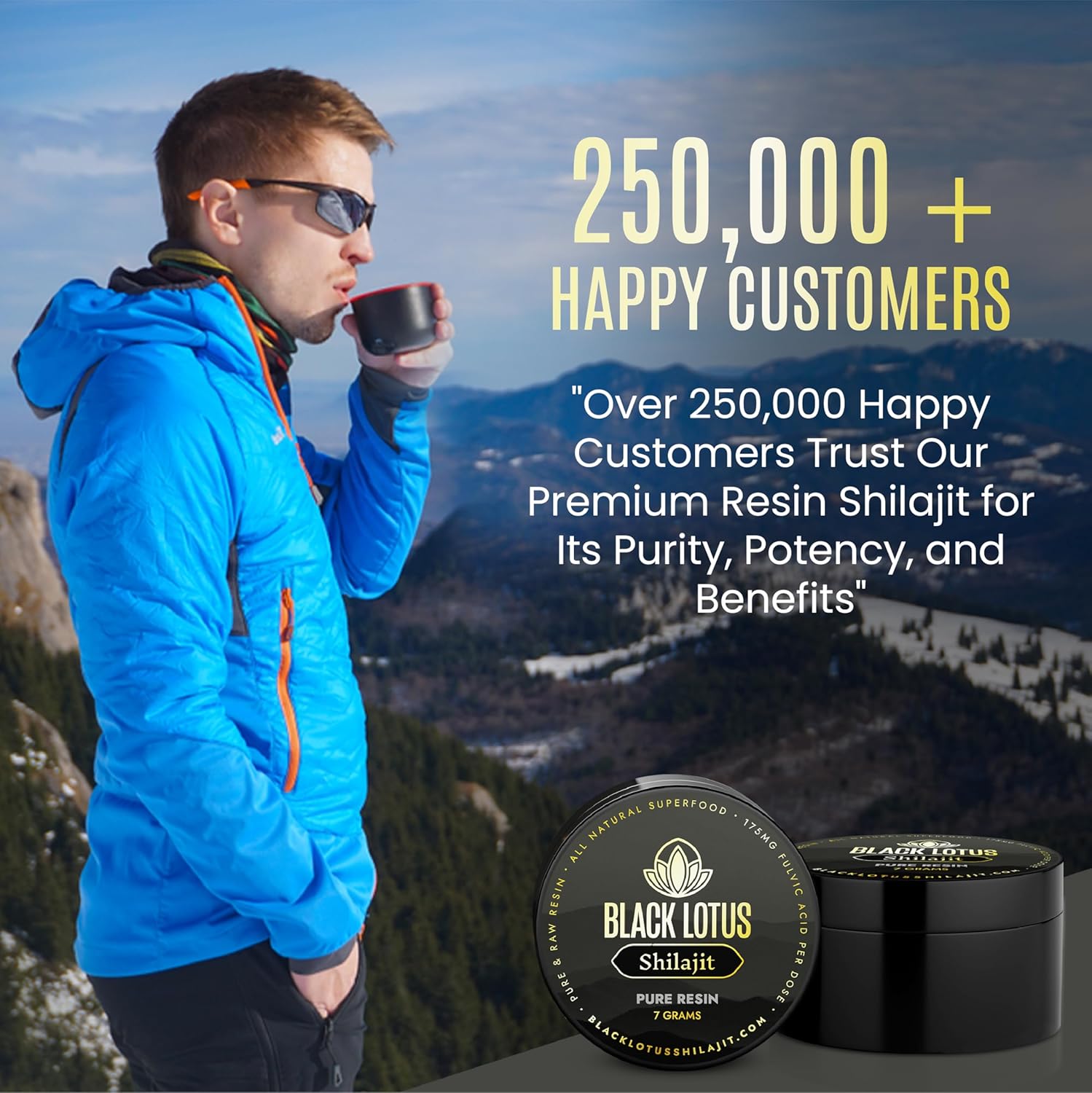 7g Black Lotus Pure Shilajit Resin: 100% Natural Superfood with Amino Acids, Fulvic Acid, Trace Minerals - Immune Support & Energy Boost for Men & Women