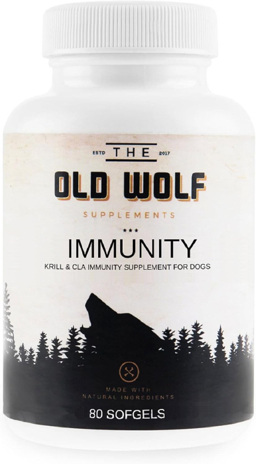 8-in-1 Multivitamin for Dogs with Probiotics, Vitamin for Skin & Coat, Immune Health - Krill & CLA 80 Soft Gels