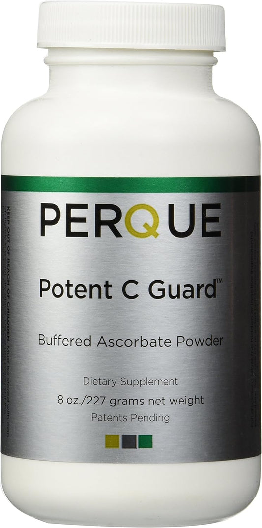 8 Ounce Perque Potent C Guard Powder - High Potency Vitamin C Supplement