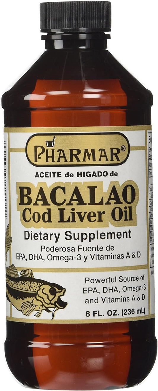 8 Ounce Pharmark Cod Liver Oil - Aceite De Higado De Bacalao