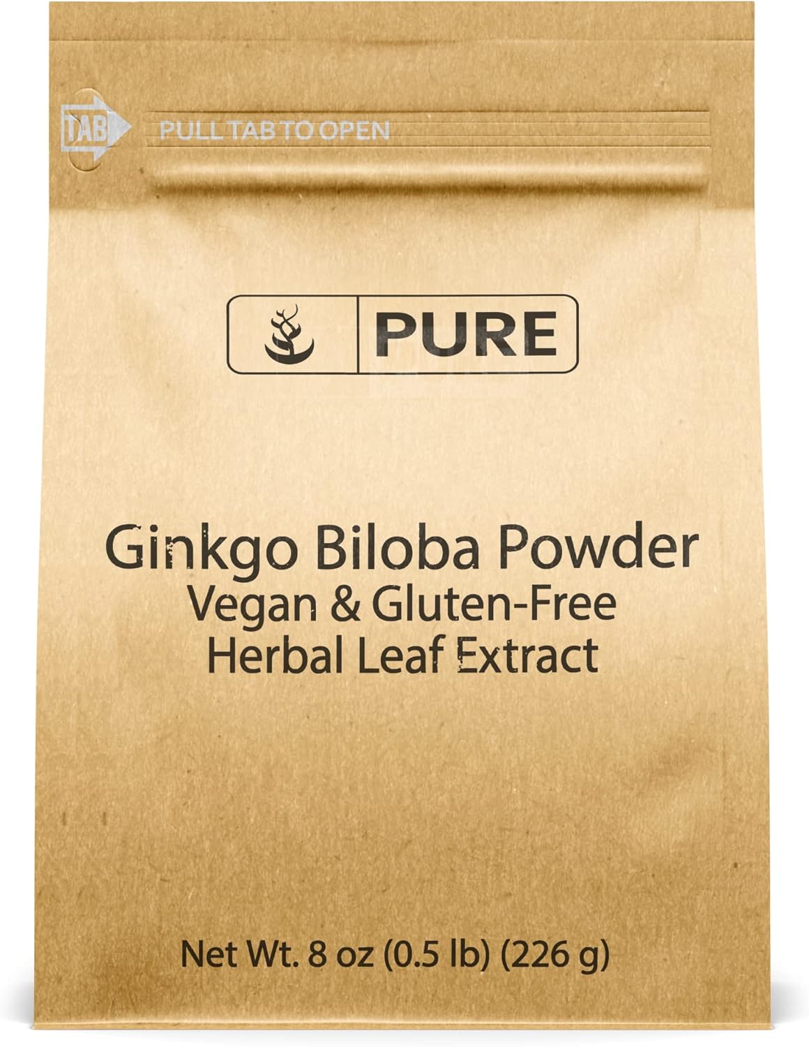 8 oz Ginkgo Biloba Powder - Pure Ingredients, Lab Verified, No Fillers