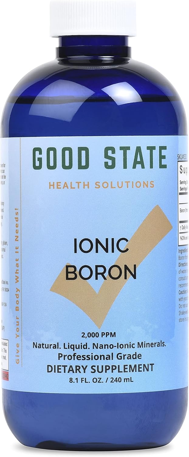 8 oz Good State Liquid Ionic Boron Supplement - Natural & Pure Formula
