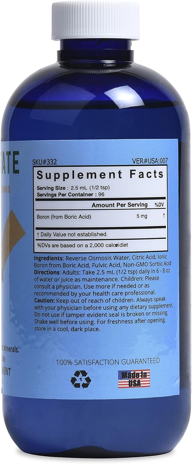 8 oz Good State Liquid Ionic Boron Supplement - Natural & Pure Formula