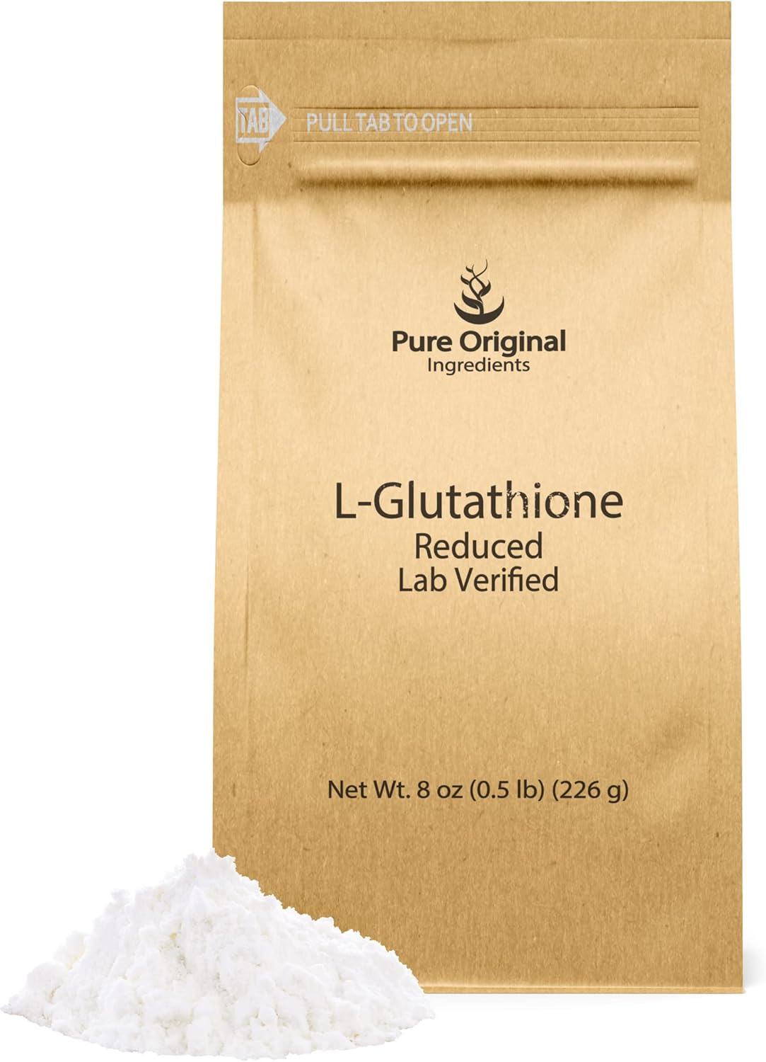 8 oz L-Glutathione Powder - Pure, Original Ingredients, Lab Verified Supplement