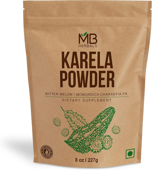 8 oz MB Herbals Bitter Melon Powder - Pure Momordica Charantia - Non GMO, Gluten Free, Preservative Free - 227g