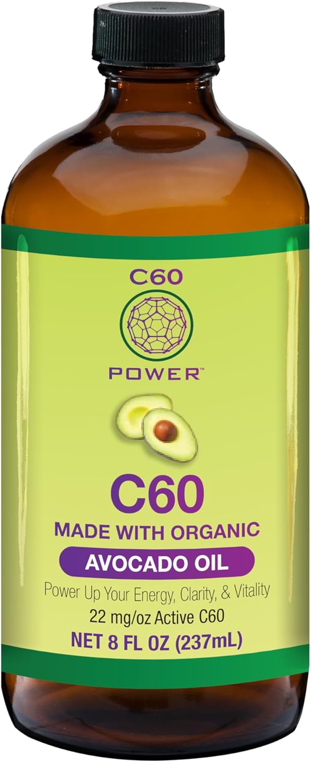 8-oz. Organic Avocado Oil Infused with 99.99% Pure Carbon Fullerenes for Optimal Cellular Function