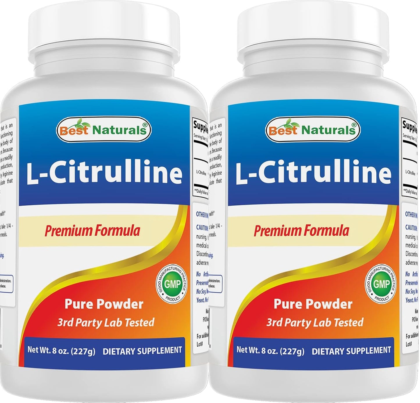 8 OZ Pack of 2 Best Naturals L-Citrulline Powder for Enhanced Performance