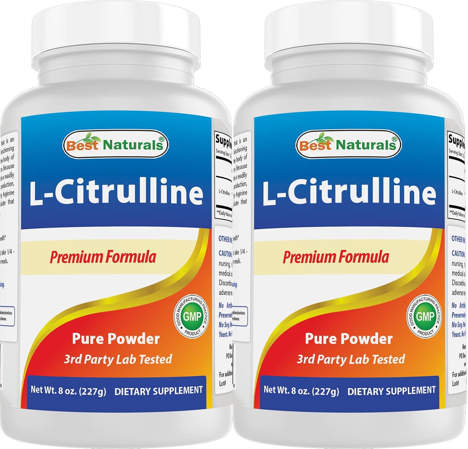 8 OZ Pack of 2 Best Naturals L-Citrulline Powder for Enhanced Performance