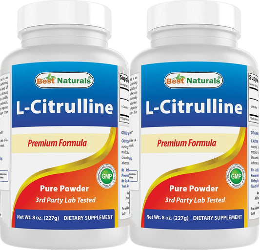 8 OZ Pack of 2 Best Naturals L-Citrulline Powder for Enhanced Performance