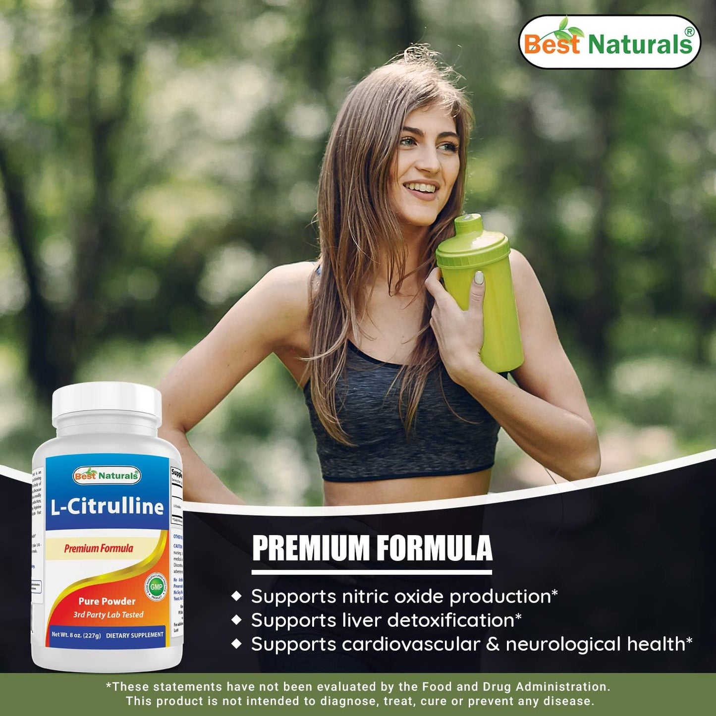 8 OZ Pack of 2 Best Naturals L-Citrulline Powder for Enhanced Performance