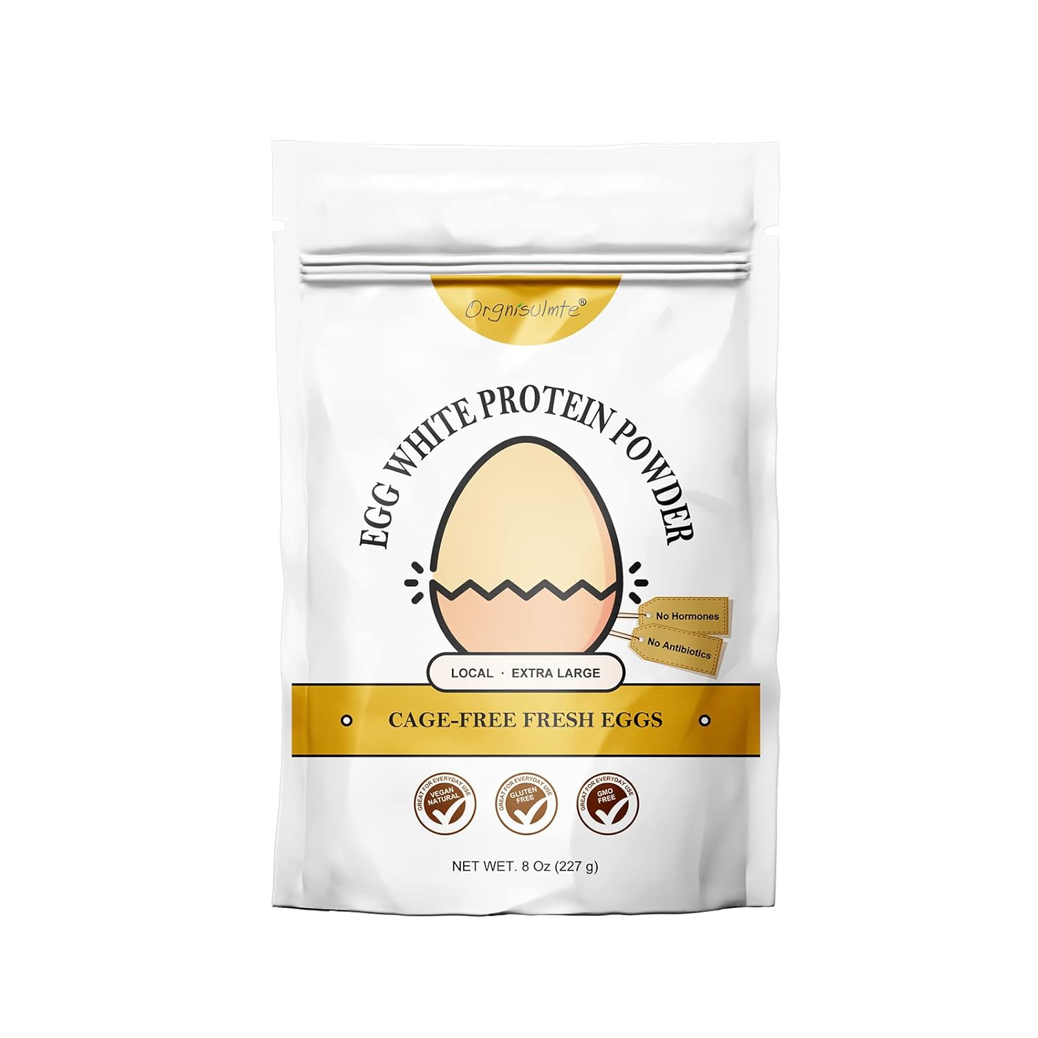 8 Oz Pastuerized Dried Egg Whites Protein Powder - Gluten-Free, Non-GMO, Unflavored - Ideal for Baking & Desserts 227g