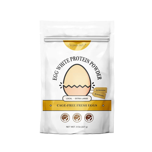 8 Oz Pastuerized Dried Egg Whites Protein Powder - Gluten-Free, Non-GMO, Unflavored - Ideal for Baking & Desserts 227g