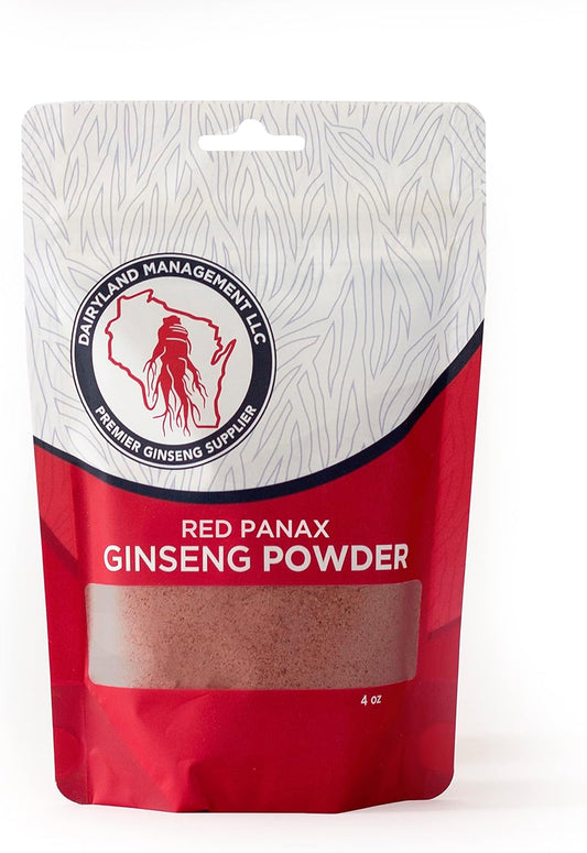 8 oz Red Panax Ginseng Powder with Ginsenosides for Energy, Vitality, Mood - Korean Ginseng Root Powder for Smoothies, Coffee - 1 Pack