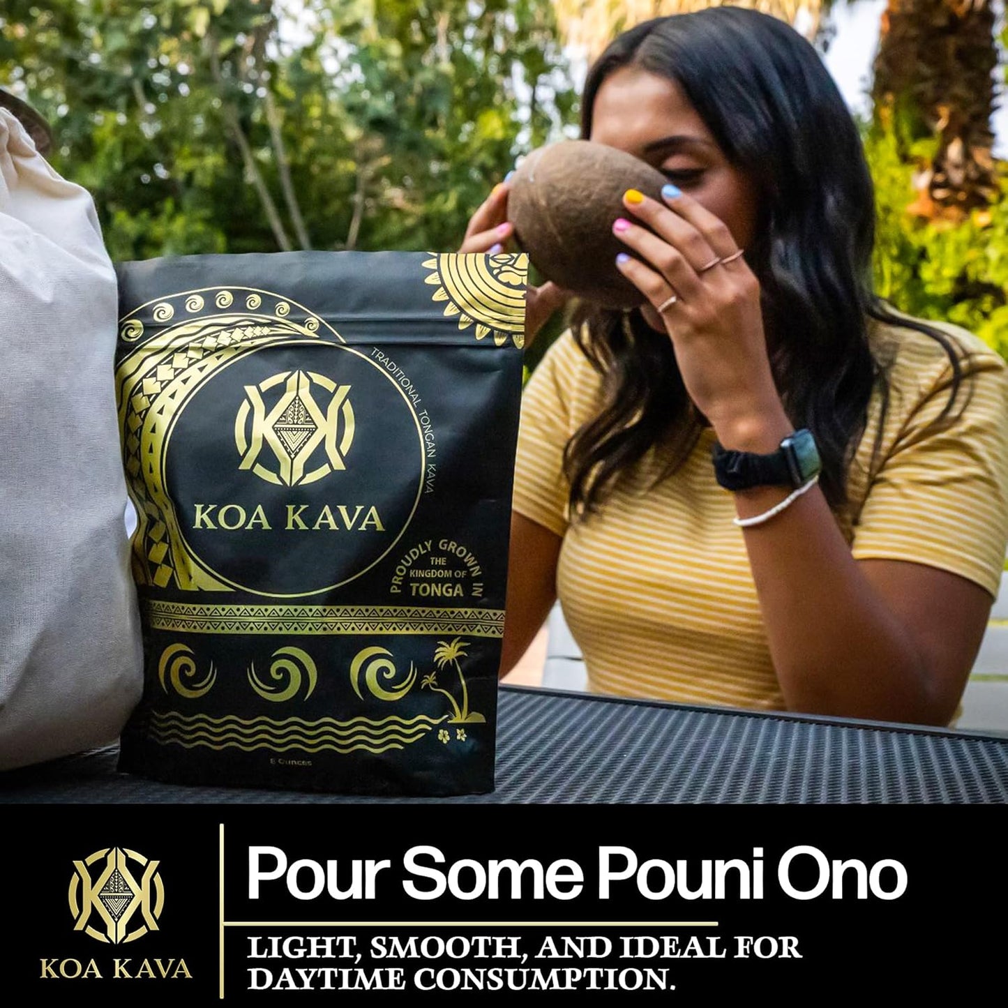 8 Oz Tongan Kava Kava Root Powder - Noble Pouni ONO Kava Tea for Relaxation & Good Vibes - Directly Sourced from Vava'u by Koa Kava