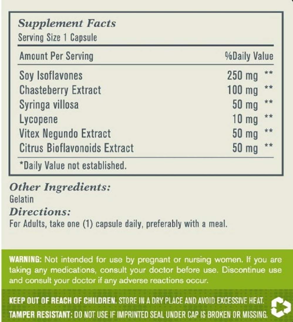 8 Pack of Esmond Natural Soy Isoflavones Non-GMO Capsules - Menopausal Health & Hot Flashes Support, GMP Certified, Made in USA