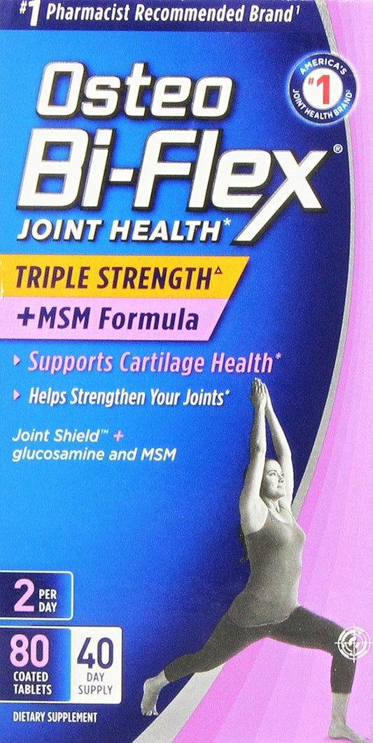 80 Count Osteo BiFlex Triple Strength with MSM Formula for Cartilage Health