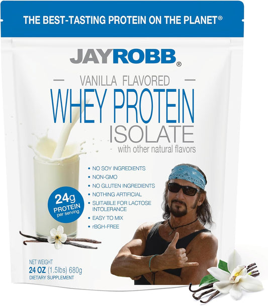 80 oz Vanilla Whey Isolate Protein Powder - Low Carb, Keto-Friendly, Vegetarian, Gluten-Free, Lactose-Free, Sugar-Free, Soy-Free, Non-GMO - No Fat, No Artificial Ingredients - Best-Tasting Option