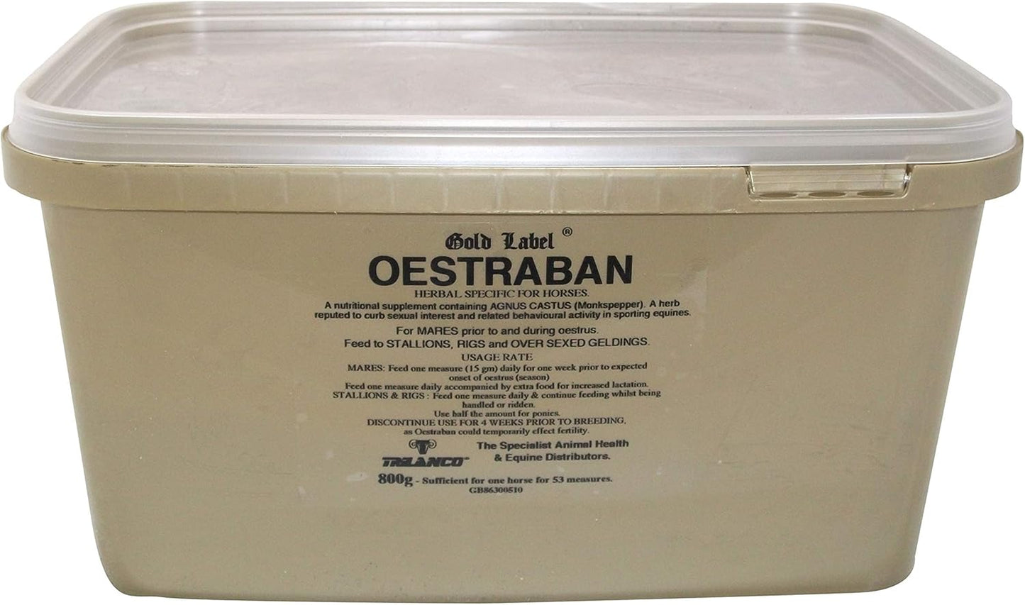 800 Gm Gold Label Oestraban Horse Supplement for Maintaining Hormone Balance