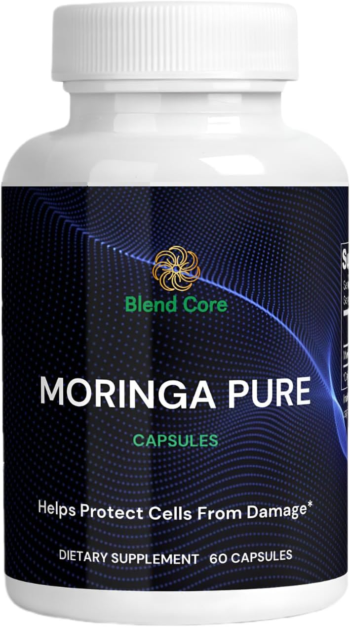 800 MG Blend Core Moringa Antioxidant Capsules for Energy, Metabolism & Immune Support - Natural Moringa Oleifera Formula