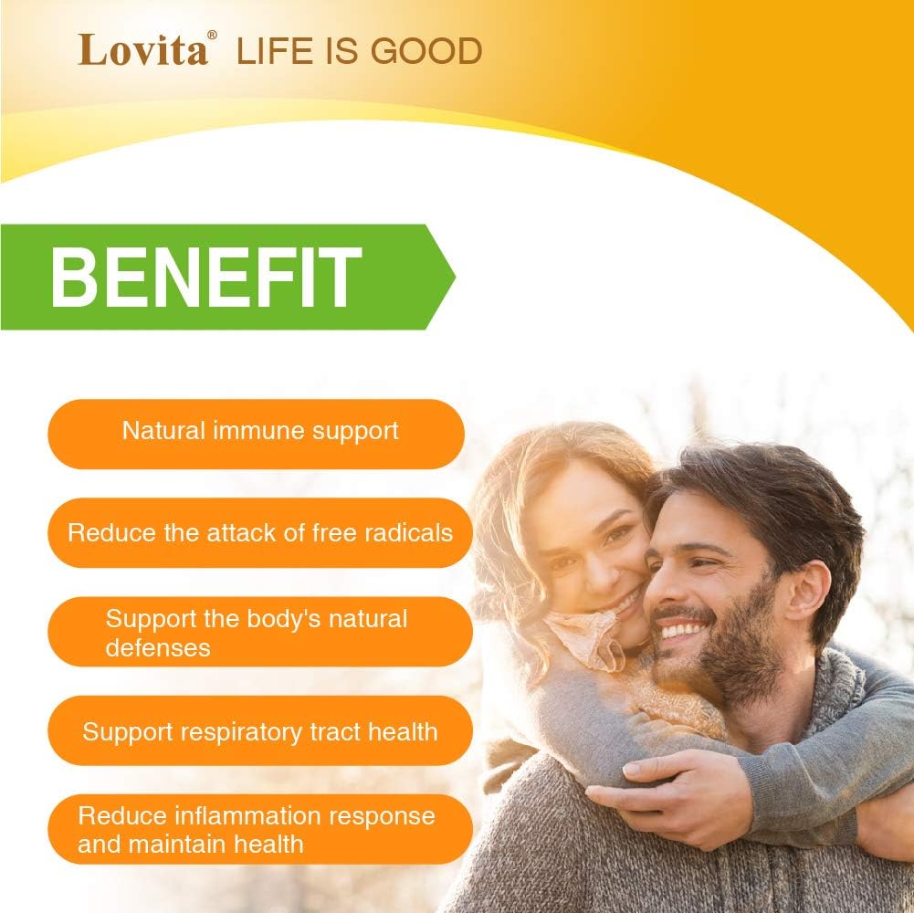 800mg Lovita Propolis Capsules - 5:1 Concentration - Natural Extract - 30 Vegetarian Capsules