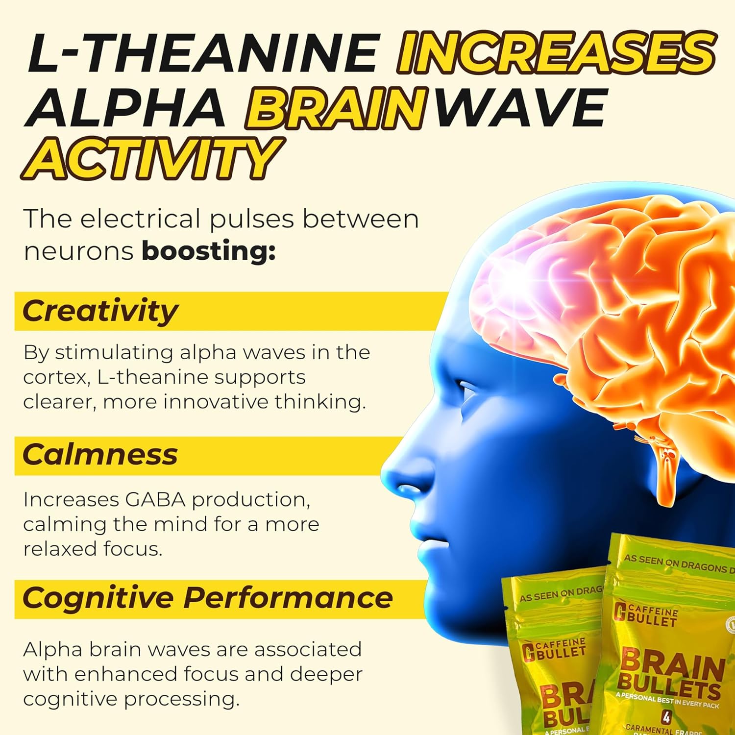 80mg Caffeine & 160mg L-Theanine Energy Chews for Focus & Cognitive Support - Nootropic Stack with Neuroscience Backing | Caramel Frappe Flavor