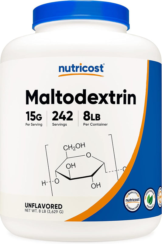 8LB Nutricost Maltodextrin Powder - Gluten-Free, Non-GMO Supplement