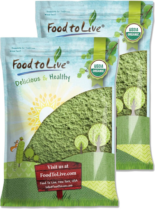 8lb Organic Wheatgrass Powder - Non-GMO, Raw, Vegan Superfood with Fiber, Chlorophyll, Fatty Acids - Bulk Size for Juicing
